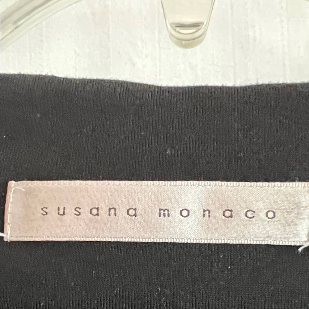 Susana Monaco Classic Black Long Sleeve Top - Picture 2 of 4